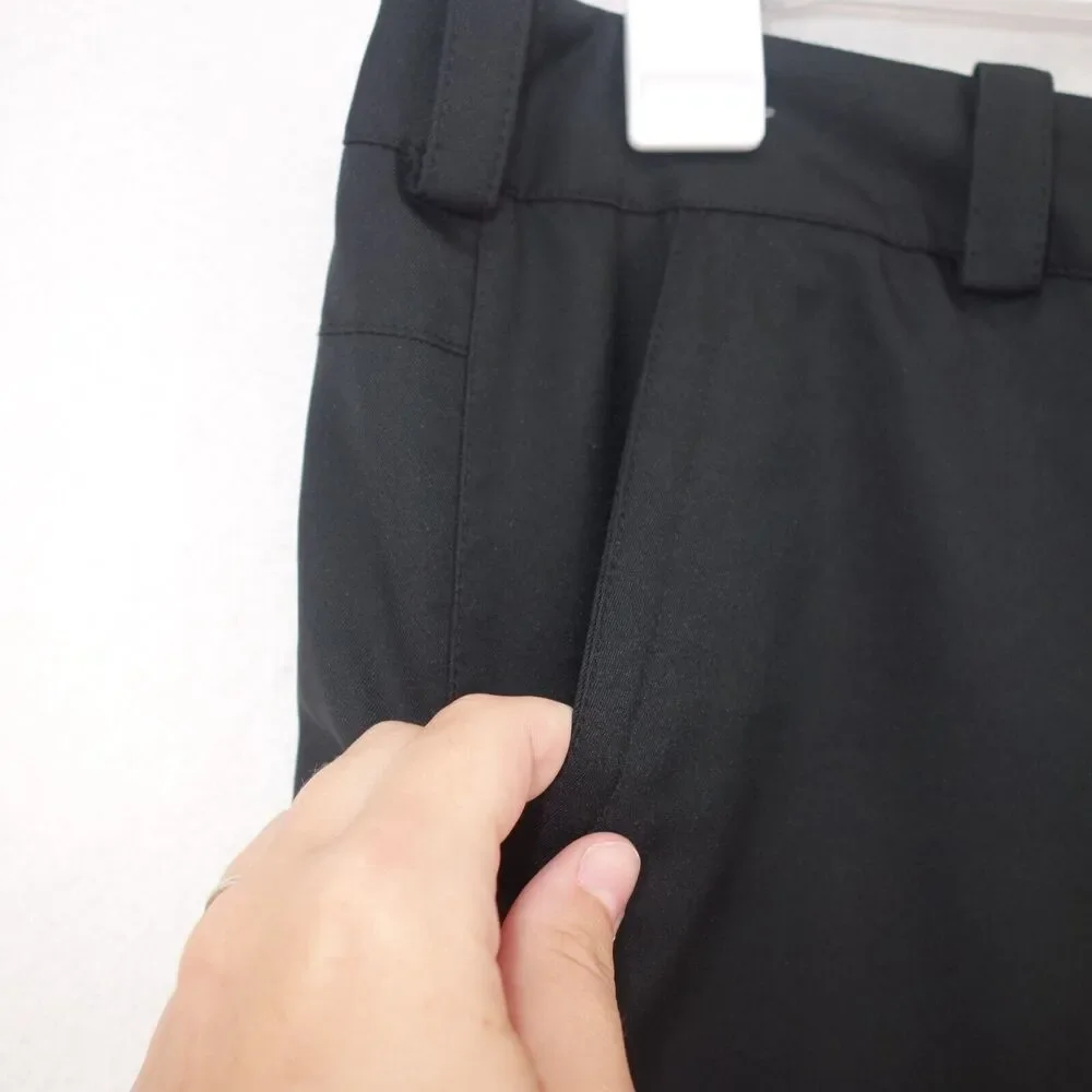 NIKE Golf Capri Pants Dri Fit Tour Performance Black Cropped Stretch Women's 12 - Picture 3 of 7
